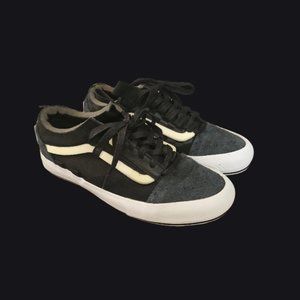 Vans Vault Old Skool Cap LX Deconstructed Black White Regrind Shoes Men’s 9.5